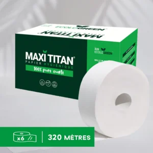 MAXI TITAN, papier hygiénique 320 m (colis de 6 rouleaux)