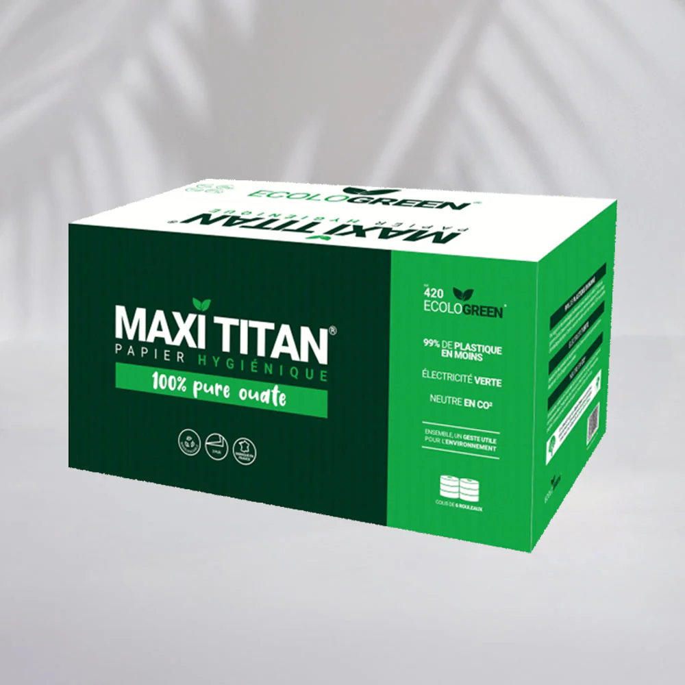 MAXI TITAN, papier hygiénique 320 m (colis de 6 rouleaux)